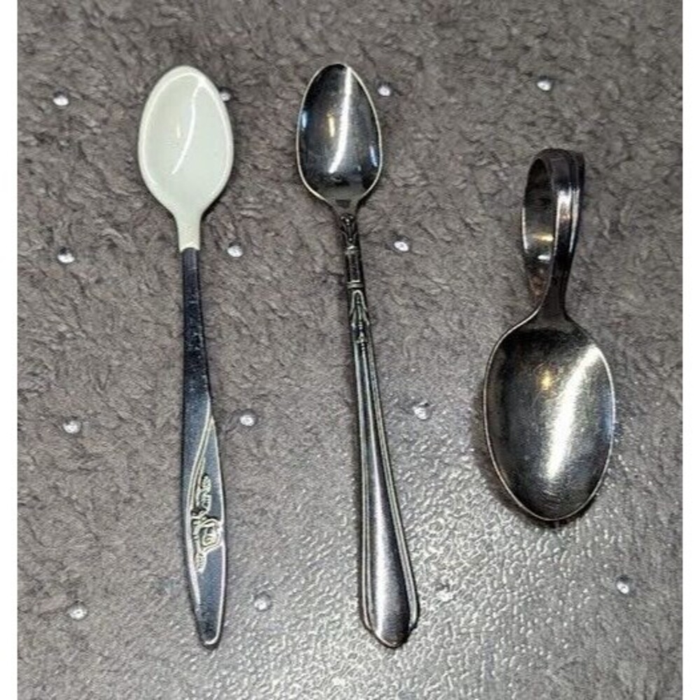 Vintage Lot of 3 Silver Baby Spoons ~ Nusery Silverplated, Holmes & Edward